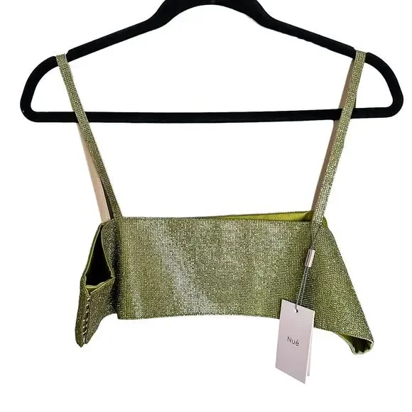 Nue Studio Charlotte Crystal Top Lime Green - Picture 6 of 9